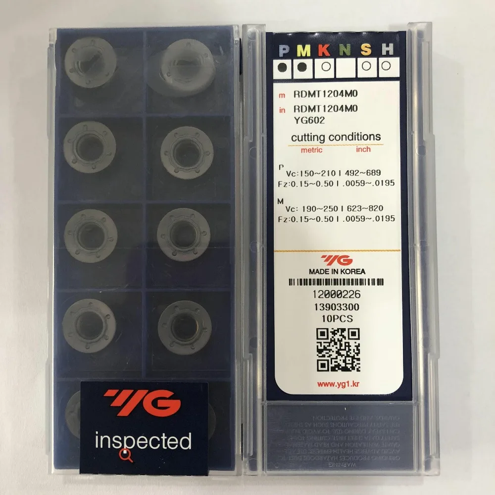 Free Shipping RDMT1204MO YG602 Original Korea YG Carbide Inserts Drilling Tool Lathe Tools 10/50