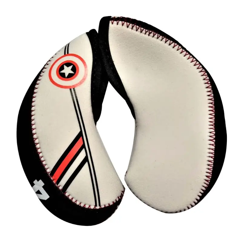 10 قطعة/المجموعة الغولف غطاء الحديد القطب بولو رئيس يغطي مضرب حامي الرياضة في الهواء الطلق الغوص النسيج للماء العالمي حماية