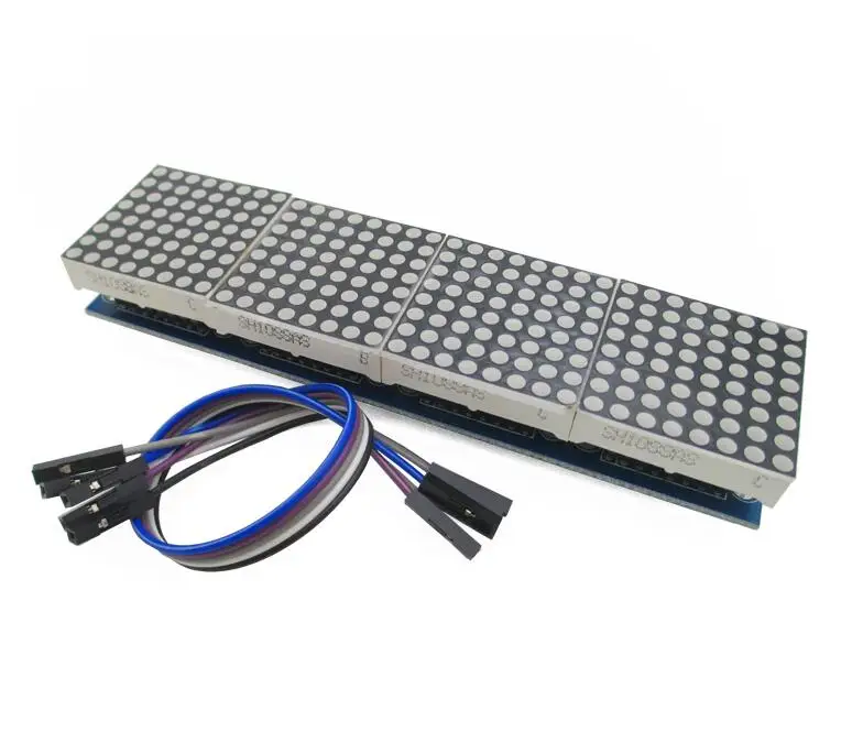 

MAX7219 Dot Matrix Module Microcontroller 4 In One Display with 5P Line