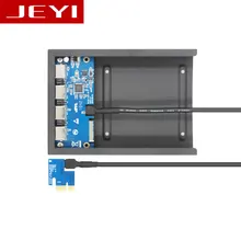 JEYI PE5 Рабочего дисковод бит 4 PCI-E для USB3.0 расширение карты ВЛИ VL805 передней панели PCI-Express X1 X4 слот X8 X16 USB3.1