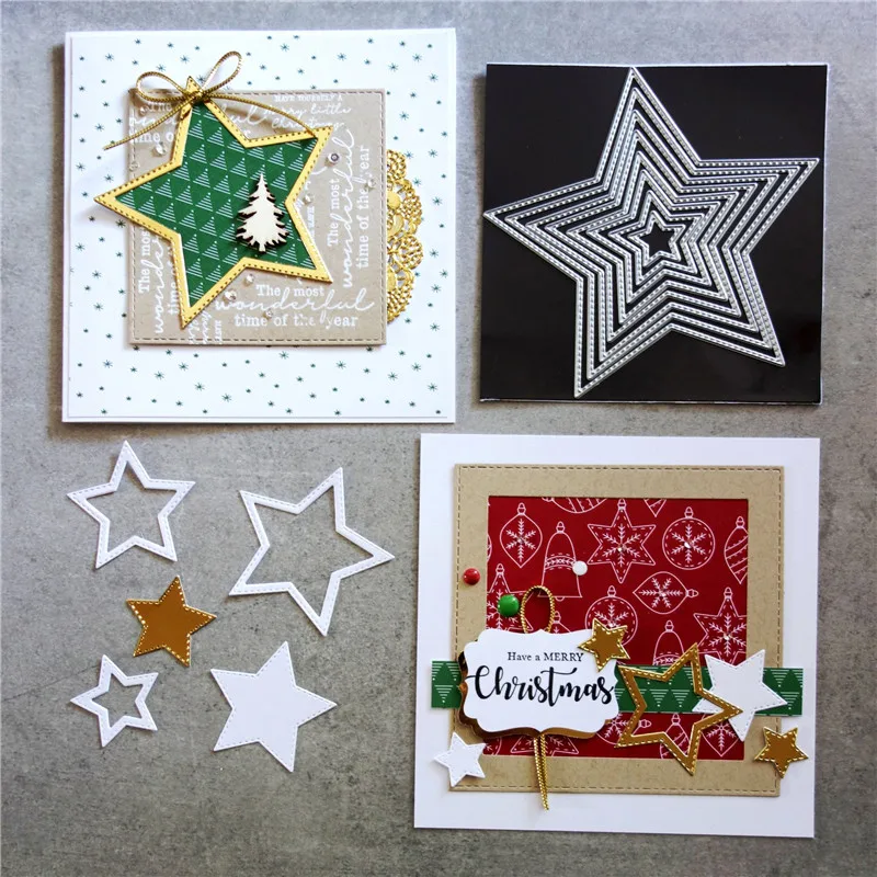 

GJCrafts Star Metal Cutting Dies New 2019 for Card Making Dies Scrapbooking DIY Album Decor Craft Stencil for Die Cuts