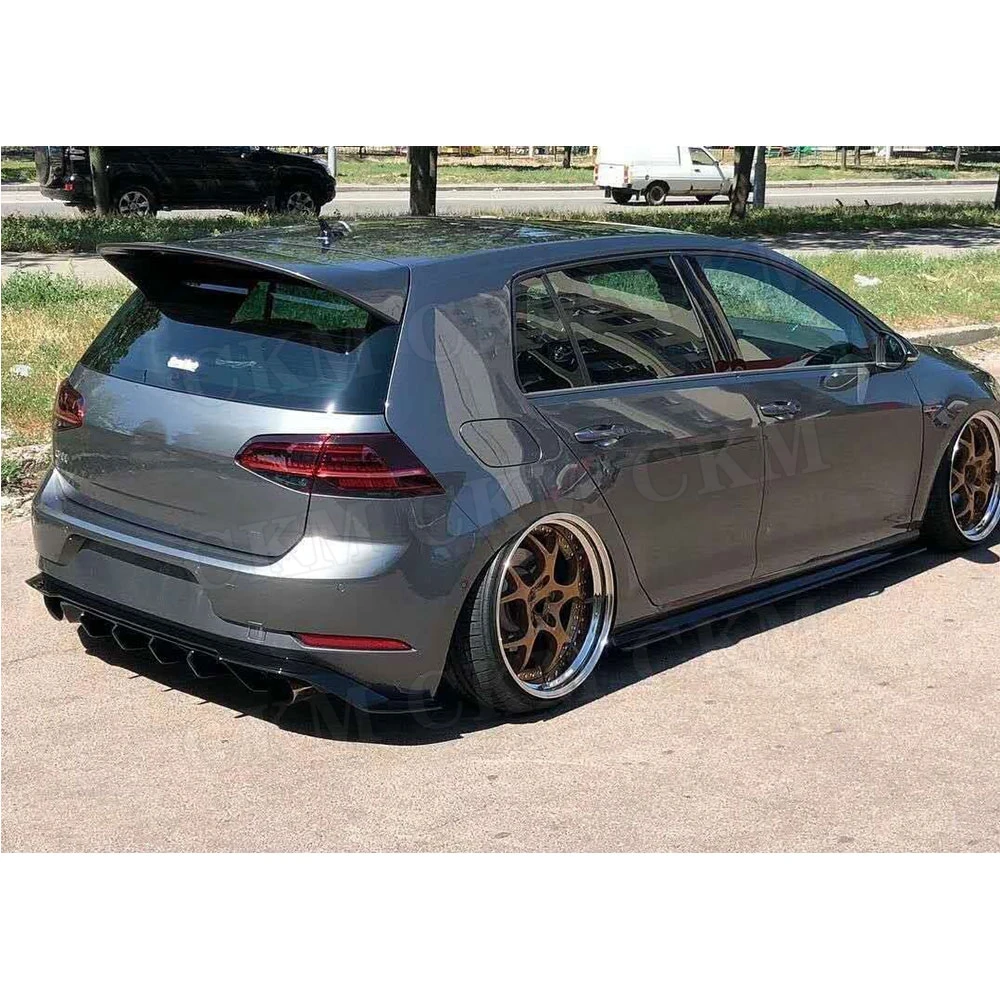 Задний диффузор для губ Golf 7 5 из углеродного волокна VW MK7.5 standard и GTI 2017 2019