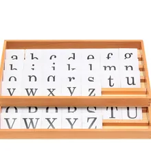 Новые деревянные Игрушки для маленьких детей Монтессори учебных пособий с принтом Letter Box ребенка раннего образования Игрушечные лошадки детские подарки