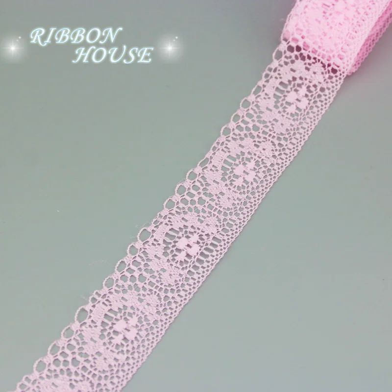 Lace Fabric (10 yards/roll) pink lace fabric Webbing Decoration Lovely gift packing Material