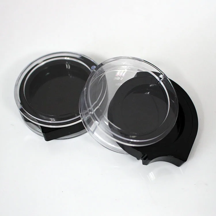 

50 pcs 1.5g black plastic jar mini eyeshadow blush cosmetic jars packaging containers