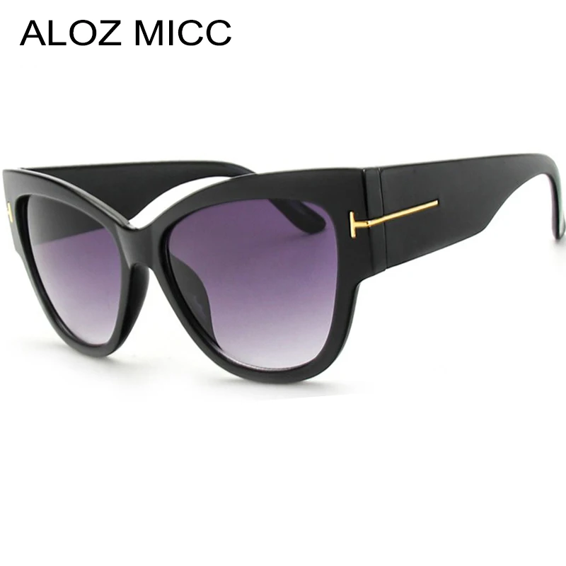 

ALOZ MICC Luxury Brand Designer Women Sunglasses Oversize Acetate Cat Eye Sun Glasses Sexy Shades Oculos De Sol Feminino Q106