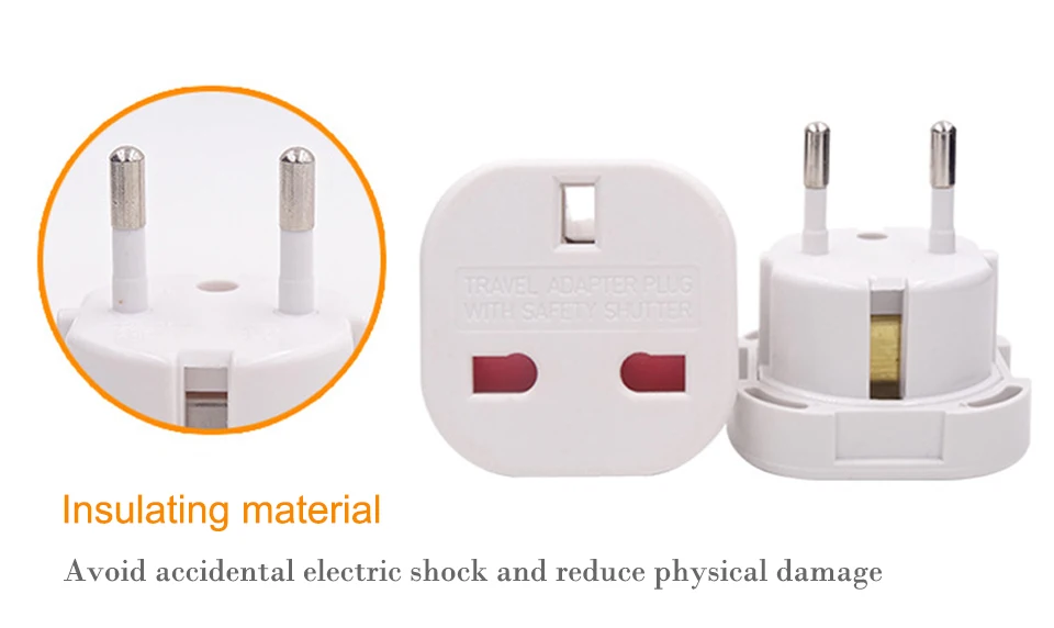 UK to European Euro EU AC Travel Charger Adapter Plug Outlet Converter Adapter power conversion plug Universal mobile phone (6)