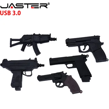 

JASTER 3.0 submachine gun usb flash drive pendrive 4G 8G 16G 32G 64GB handgun ak47 thumb drive usb 3.0 cartoon pistol pendrives