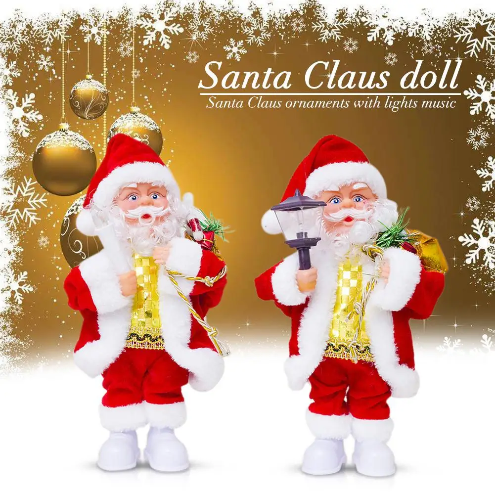 

Electric Santa Claus Shaped Creative Music Doll Santa Claus Ornament Christmas Decoration With Light