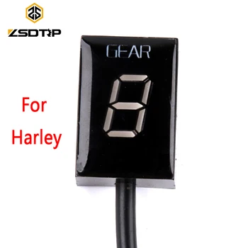 

ZSDTRP Motorcycle Speed Gear Display Ecu Plug Mount 6 Speed Gear Display Indicator 1-6 Level Gear Indicator for Harley Motor