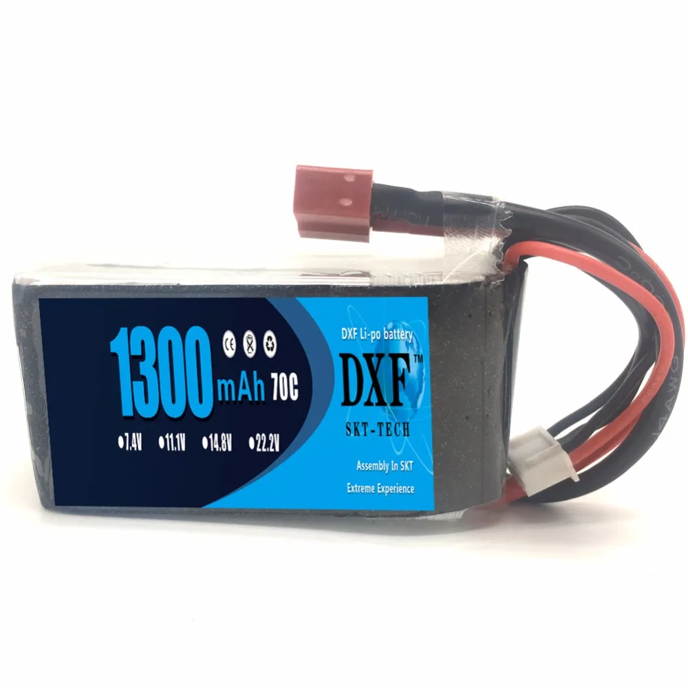 DXF Li-Po 1300 мАч 22,2 V 6 S 70C(макс. 140C) Lipo Батарея-серые кисточки с XT60 разъем для FPV высокого Мощность Демонд гонщик автомобиля