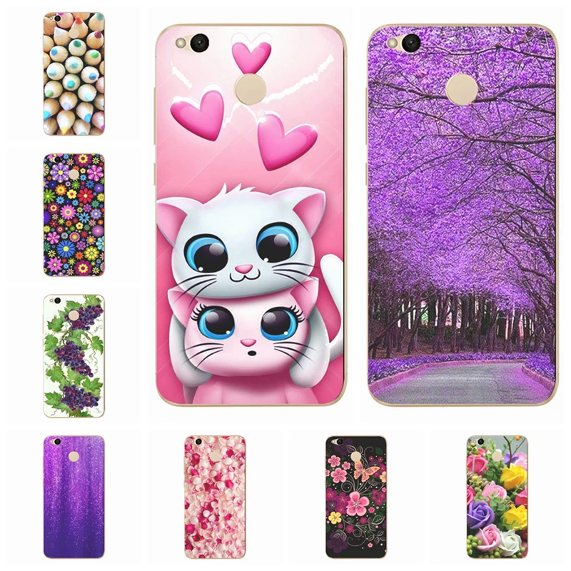 For Xiaomi Redmi 4X Note 4 4A 3 Cute Mi A1 Pro Cover TPU Protector Back Girls Cases Priting Shells D806 |