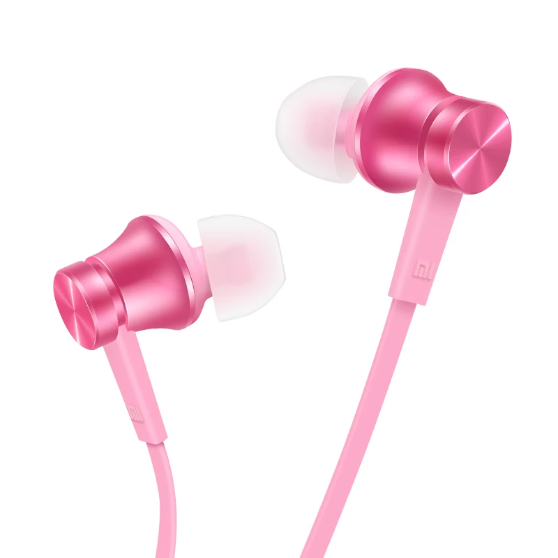 Xiaomi Piston наушники Basic In-Ear с микрофоном Микрофон Встроенный Handsfree проводной контроль 1,25 м шнур для Redmi смартфонов - Цвет: Pink