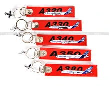 Nouveau A320/A330/A340/A350/A380 Sac Tag voyage Bagages Tag Rouge Brodent Metal Avion Cadeau pour Pilote Vol Crew