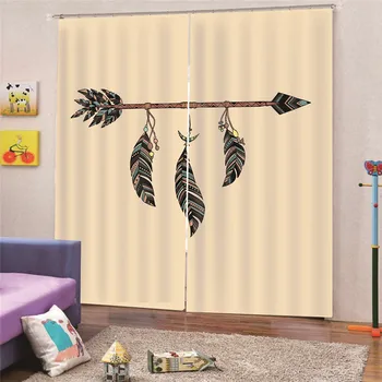 

3D Digital Print Curtain Arrow Cheap-Curtain-Fabrics Blinds Blackout Curtains For Living Room Curtains Bedroom Window Door Apr4