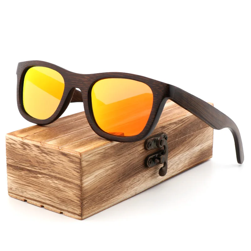 Лучшие Роскошные солнцезащитные очки ручной работы мужские Поляризованные Зебра винтажные бамбуковые деревянные женские солнцезащитные очки высокого качества с футляром для очков