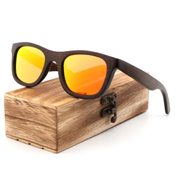 

Best Handmade luxury Sunglasses Men Polarized Zebra Vintage Bamboo Wood Women Sunglasses High Quality With Glasses Case Box