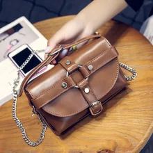 2016 summer handbag buckle small square package European and American fashion small bag chain shoulder bag women Messenger bag