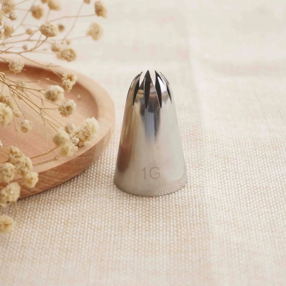 

#1G Large Size Cake Cream Piping Nozzles Decoration Stainless Steel Icing Tips Cupcake Pastry Tools