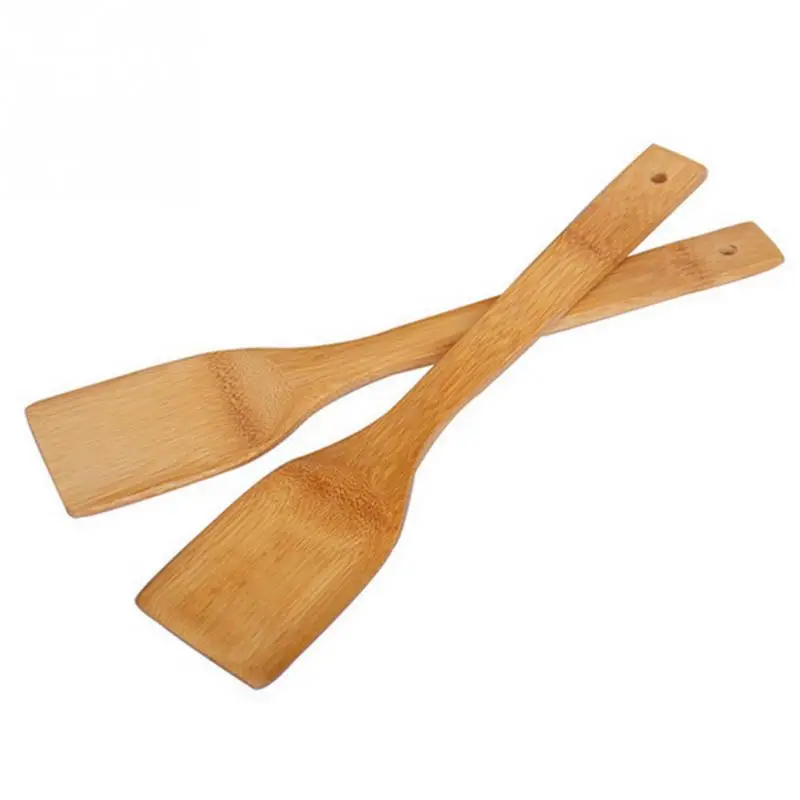 Бамбуковая Лопатка деревянная кухонная шлицевая лопатка ложка для перемешивания держатель кухонная утварь Ужин еда лопатки для вока принадлежности#05