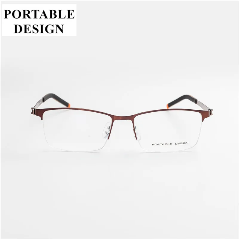 

Men Style Titanium Alloy Half Rim Quality Eye Glasses 2017 New Arrival Fashion Men's Eyeglasses Casual Optical Frame for men