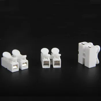 

100pcs Wire Connector Terminal 2 Push Wire Terminal Block Connector For Quick Wire Connectors