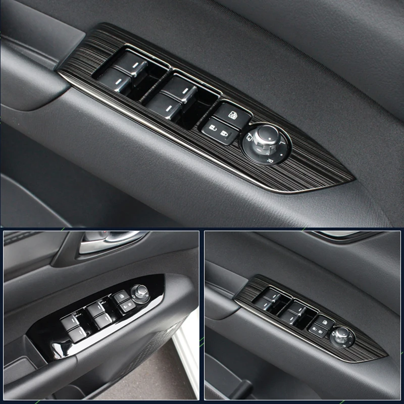

For Mazda CX-5 CX5 2017 2018 2019 KF LHD Car Window Switch Adjustment Knob Panel Cover Trim Stickers Strips Garnish car Styling