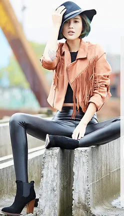 Autumn Winter Bottoming Pants Trousers Women  Pu Leather Pants Female 2018 New Thickened High Waist Black Matte Leggings (4)