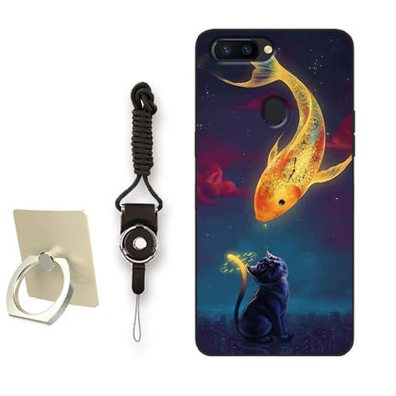 Модный мультяшный чехол s для oppo R15 из ТПУ мягкая задняя крышка R 15 накладка полные