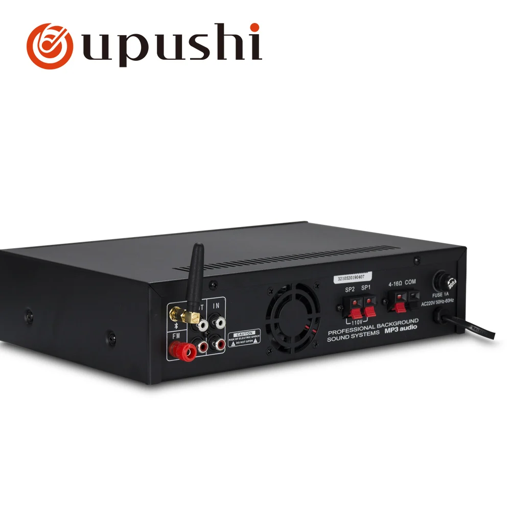 Oupushi bluetooth amplifier 50W digital power amplifier 80W small size USB amp with SD card remote control for home speakers