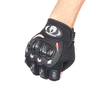 

ROBESBON Bicycle Riding Hand Protection Mittens Cycle Riding Hand Wear Elastic Warrior Style Adult Unisex Short Finger Gloves