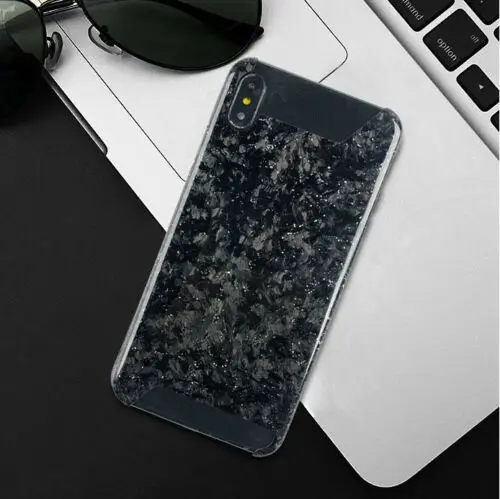 Кованый композитный чехол из углеродного волокна для Apple iPhone 7 8 plus X XS Max - Цвет: Silver IPhone 7P 8P