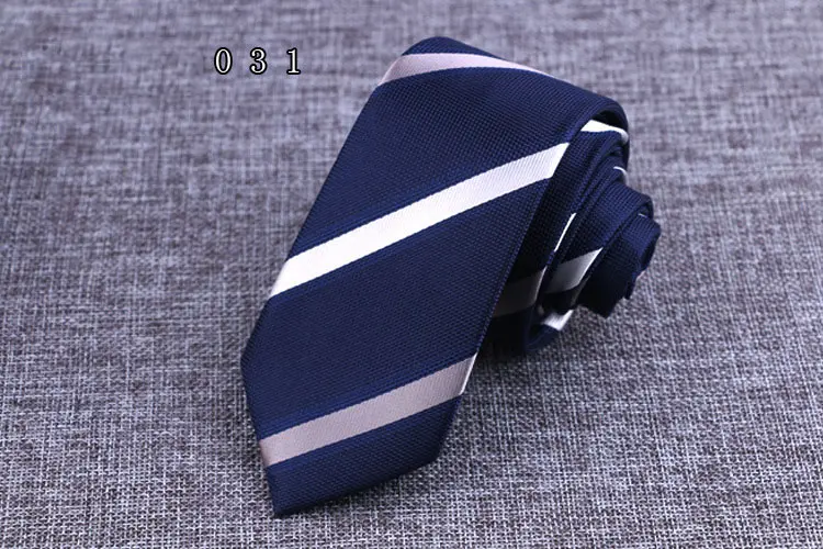 Mens Polyester Skinny Tie 6cm Slim Fashion Neck Tie Green Red Flower Striped Leisure Necktie Business Wedding Neckwear Gift Ties - Цвет: W31