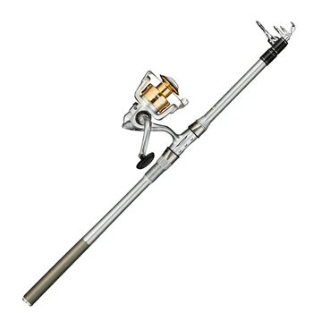 

2019 New Carbon Fiber Fishing Set Super Light Ultra Hard Telescopic Fishing Rod Throwing Power Hand Rod with Reel 2.1-3.6m