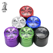 SY креативная портативная шлифовальная машина из алюминиевого сплава, 4 части, измельчитель табака травы, дробилка для дымовых специй, кальян, аксессуары для трубок