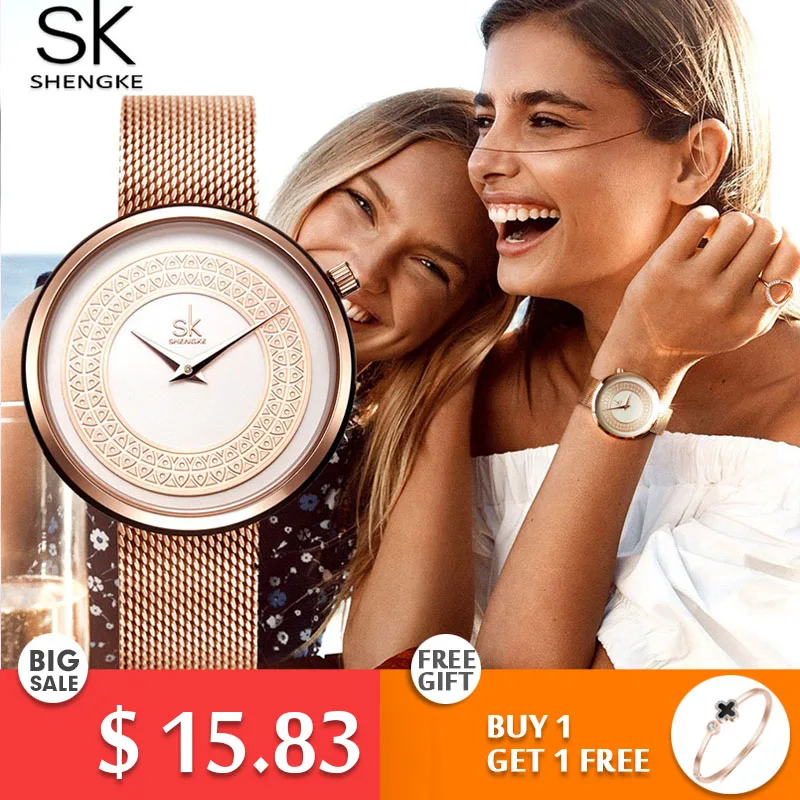 

Ladies SK Fashion Luxury Brand Women Quartz Watch Creative Girls Wrist Watch Montre Femme 2019 Female Clock Top relogio feminino