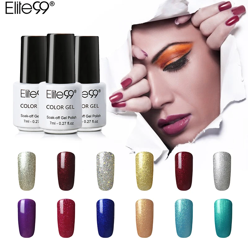 

Elite99 Any 10pcs/Lots 7ML One Step Gel Varnish Soak Off UV Glue 3 In 1 Gel Lacquer Fashion Nail Art Manicure Nail Gel Polish