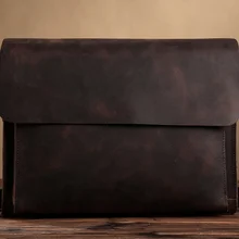 Простой стиль, Мужские портфели из натуральной кожи Crazy Horse, мужские деловые сумки через плечо, сумки-мессенджеры D828