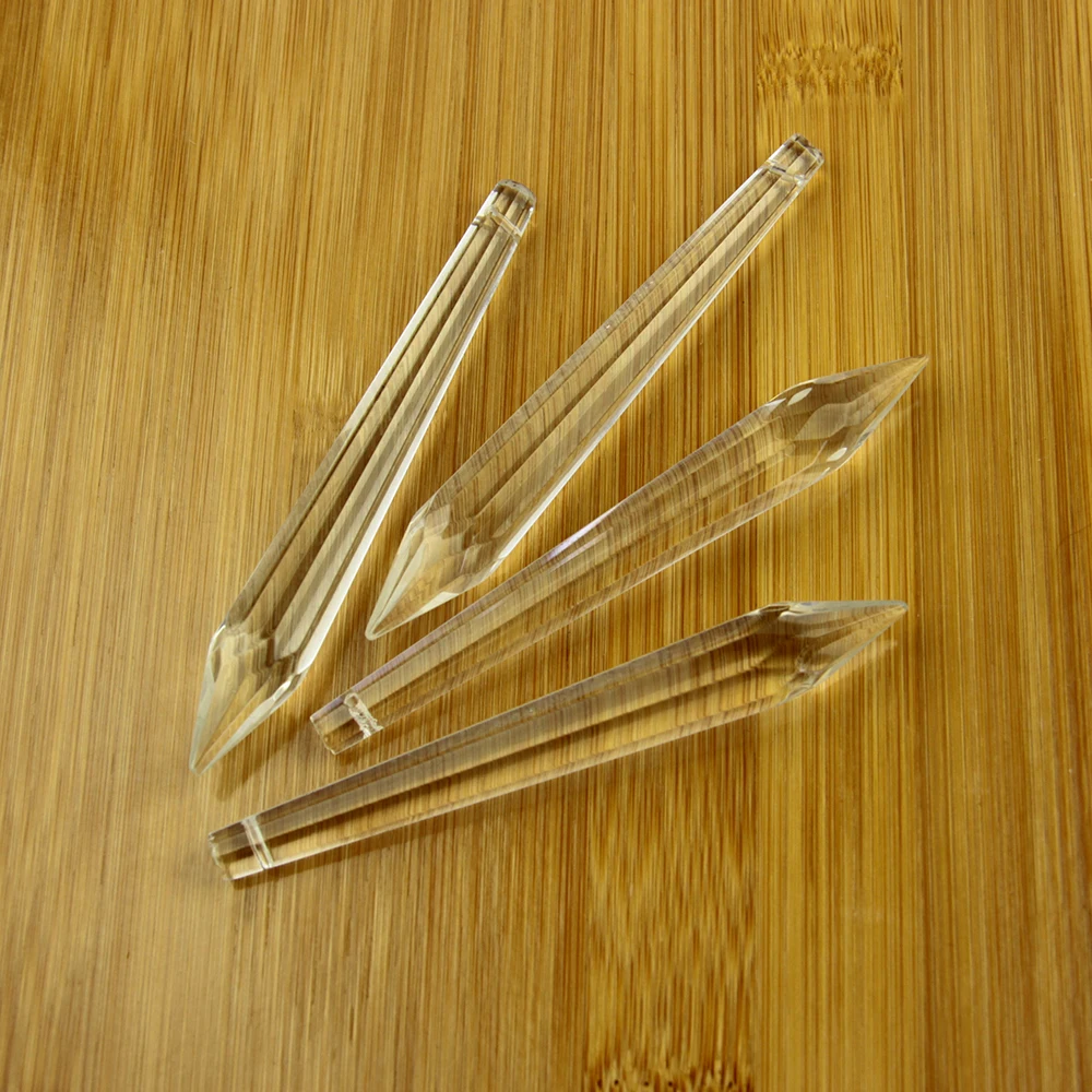 

100mm 10pieces shinning crystal multifaceted glass u-drop prism crystal lamp prism parts lighting hanging drop