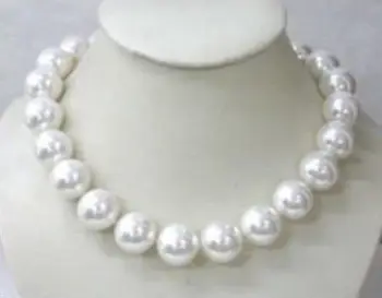 

Jewelry Gorgeous 18mm AAA white shell pearl necklace 17"AAA