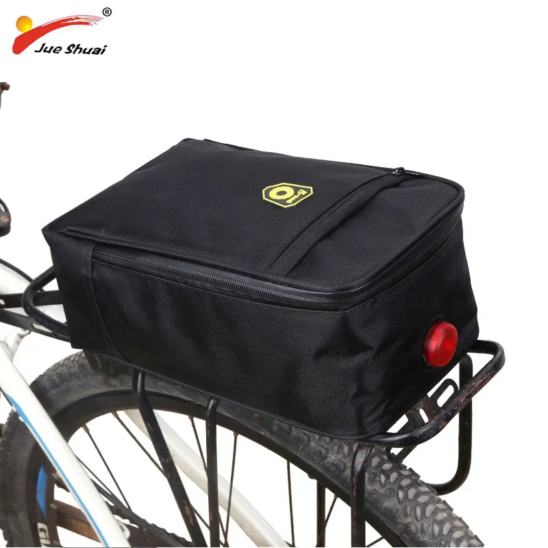 Cheap Waterproof Bicycle Bag Rear Rack Luggage Warning Tail Light MTB Cycling Bike Bag Portable Bicycle Bags Cycling accessories 0