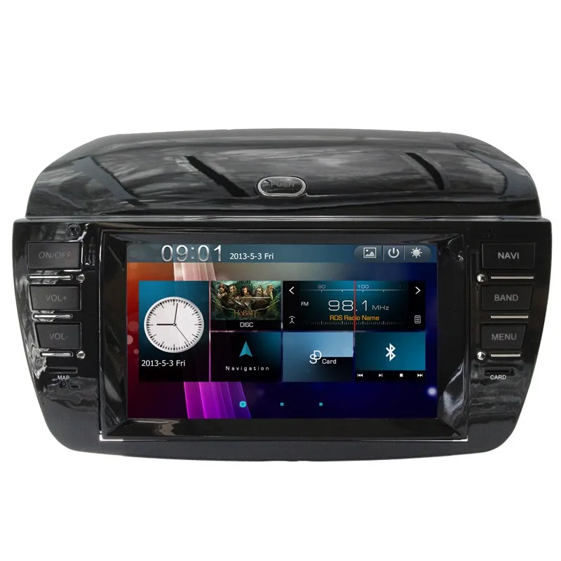 Best Android 6.0 1G RAM 6.2 Inch Car Stereos for FIAT Doblo 2012 2013 Car DVD CD Player with GPS Navigation Radio Video Audio USB SD 16