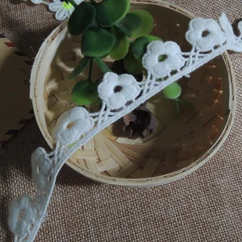 

10 yards / Exquisite handmade DIY pure cotton water soluble flower lace accessories Lace Trimmed width 2cm YS0253
