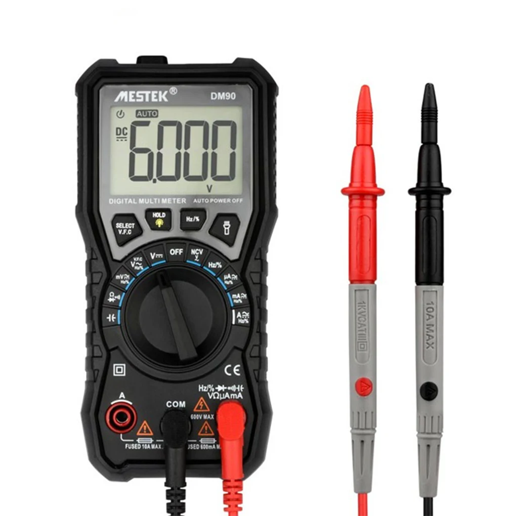 

MESTEK Mini Digital Multimeter Auto Range AC DC Voltage Current Frequency Capacitance NCV Multi Meter Tester