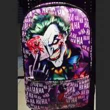 Джокер Suicide Squad Рюкзак Комиксы Кожа Harley Quinn Школа Книга Путешествия Сумка Модный Путешествовать Спорт Уличный Кемпинг