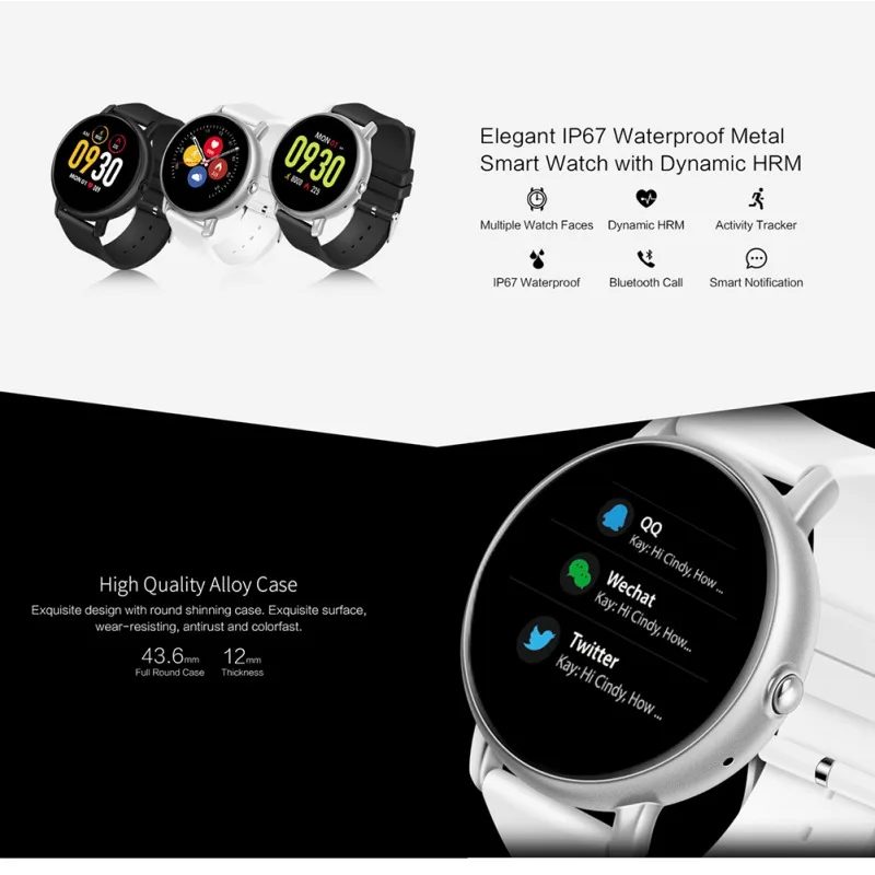 

S666 Smart Bracelet Heart Rate Monitoring Sports Record Bluetooth call IP67 waterproof Smart Watch