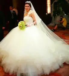 Мечта бальное платье одно плечо свадебные платья роскошь верхнюю часть пробки в форме сердца весь алмазов поезд свадебные платья