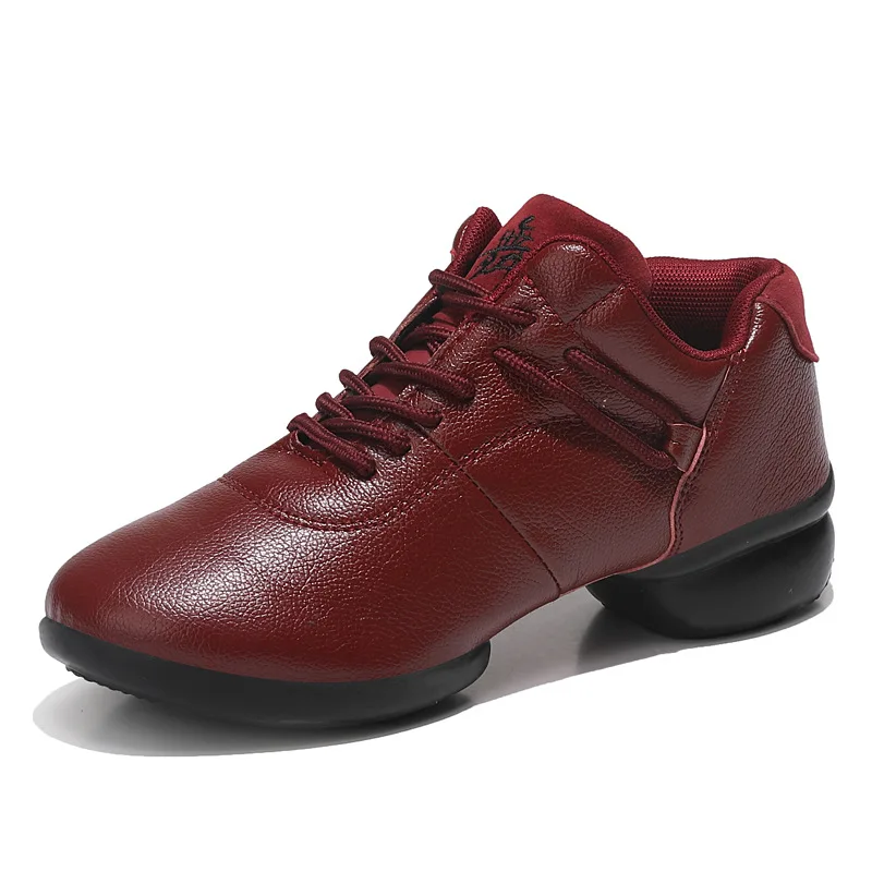 

Women Sneakers 2018 New Genuine Leather Shoes for Women Soft Bottom Fitness Sports Shoes Jazz / Modern Square Dance Shoes
