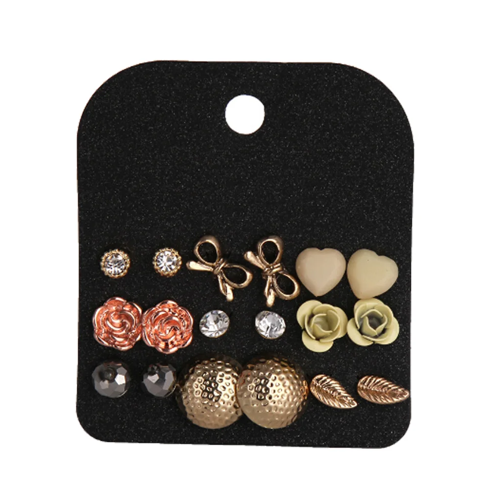 9 пар/комплект серьги гвоздики с кристаллами|stud earrings|set stud earringsearring studs earrings |