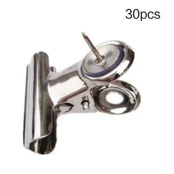 

30-Pack 1.18x1.1in Push Pins Clips Tacks Clips Thumb Clips Wall Clips with Pins for Cork Boards Cubicle Walls Photos Notes